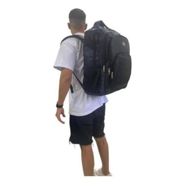 Imagem de Mochila Masculina Motoqueiro Extra Gg Notebook 6082 - Marrom - Hel
