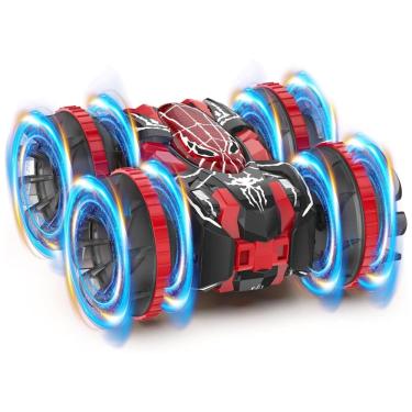 Imagem de Carrinho de Controle Remoto Anfíbio 4x4 à Prova d`Água com 2.4 GHz, Giro 360º e Luzes de LED - Presente para Crianças.Fygurso