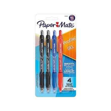 Imagem de Paper Mate Caneta de gel de perfil, pacote com 4