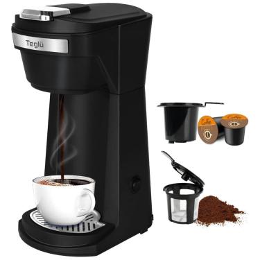 Imagem de Cafeteira Elétrica Programável 400mL, 800W, 110v, TEGLU CM 208, Preto