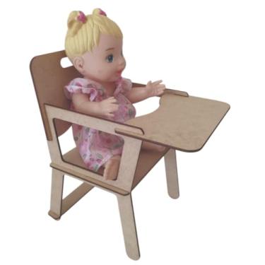 Imagem de Cadeira de Alimentação para Bonecas de brinquedo em MDF cru