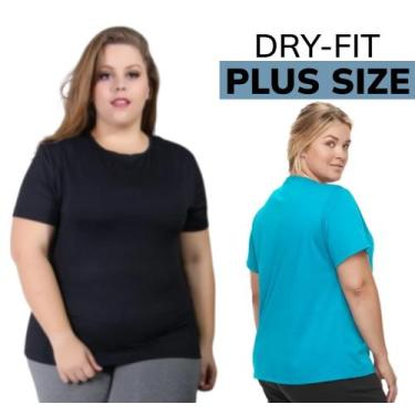 Imagem de Camiseta Dryfit Plus Size Feminina Academia Treino Malha - Wild, Rosa,