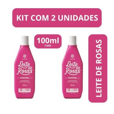Imagem de Kit c/2 loçao corporal leite de rosas tradicional 100ml