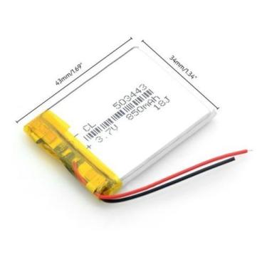 Imagem de (2pcs) Bateria 850 Mah  3.7v  Com 2 Fios Nova - - bgb