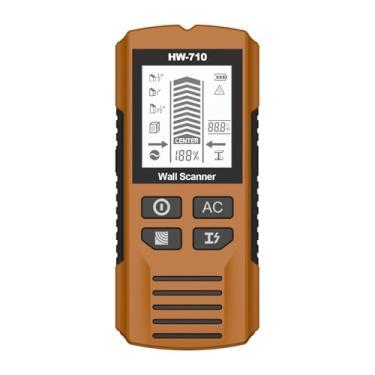 Imagem de Fenteer Ferramenta de detecção de scanner de parede 5 em 1, portátil, 15x6,7x3cm, calibração automática, tela lcd profissional, Amarelo