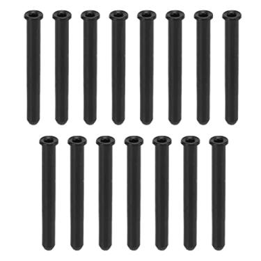 Imagem de Raquete De Tênis Tubo De Proteção De Fio Durable Nylon String Proteção Tubes Racquet Ilhós Ferramentas de reposição para raquete de tênis Stringing Black 15 pcs/Set (4,0 * 35mm)