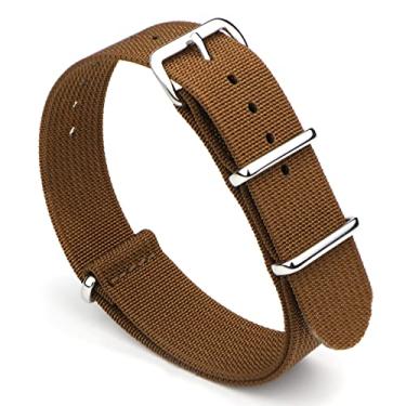 Imagem de WOUKUP Pulseira de relógio masculina premium de nylon com nervuras balísticas militares de 18 mm, 19 mm, 20 mm, 22 mm