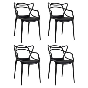 Imagem de kit 4 cadeiras allegra Masters Polipropileno Laváveis e Empilháveis Cozinha, Churrasqueira, Restaurante, Casa de Praia