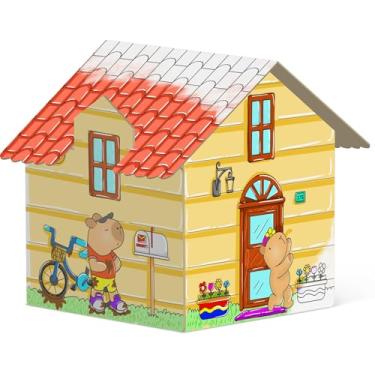 Imagem de Brincadeira de Criança Casinha Madeira Capivara Para Colorir Cozy & Comfy