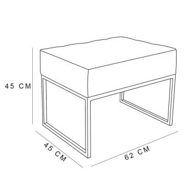 Imagem de Puff Lisa Suede Base Metálica Industrial Prata Rosa Bebê