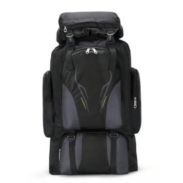 Imagem de Mochila Viagem Camping 70L Montanhismo Caminhada Pesca Trilha (Preto)
