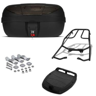 Imagem de Baú Bauleto 45 Litros Pro Tork + Bagageiro Moto, FUME, FAN 160 2015 - 
