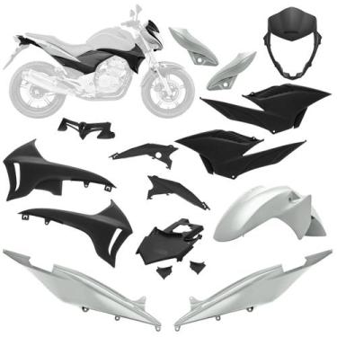 Imagem de Kit Carenagem Moto Honda CB 300R 2010 a 2012 9 Peças Pro Tork Substitu