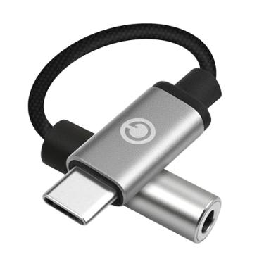 Imagem de Geekria Adaptador tipo C para fone de ouvido fêmea de 3,5 mm, cabo USB C para dongle de áudio auxiliar compatível com iPhone 16 Pro Max/15 Pro, Samsung Galaxy S24/S23 Ultra, Pixel, iPad Pro (10,8 cm)