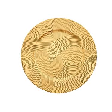 Imagem de Mimo Style Sousplat Wind Dourado - Produzido em Plástico Com Boa Estabilidade Térmica e Excelente Qualidade; Moderno e Versátil, Elegante e Charmoso Ideal Para Mesa Posta Em Buffets Eventos e Ocasiões