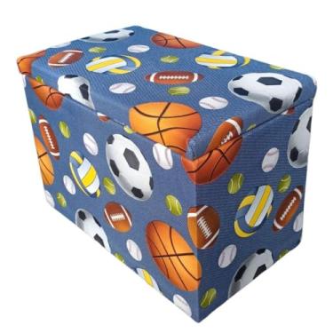 Imagem de Puff Baú Infantil Guarda Brinquedos(SPORT)