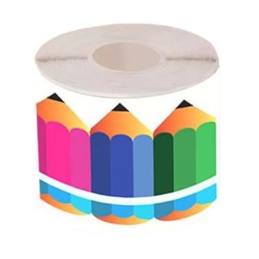 Imagem de Ｂｅｓｇａ Rolo de papel para borda de boletim escolar de 59 pés, corte em molde para quadros brancos, multiuso, 2,7 polegadas de largura, decoração para quadro, Style B