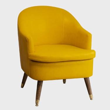 Imagem de Poltrona De Acento, Cadeiras De Sala De Estar Aconchegantes, Cadeira De Barril De Couro Anti-risco Pernas Robustas, Poltrona Moderna Para Sala De Estar Quarto Sala De Recepção S, E, One Size
