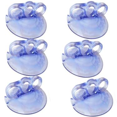 Imagem de Kit com 6 Ventosa Tipo Garra Em Silicone Cristal ou Black de110mm Martelinho De Ouro Alta Sucção Funilaria Tela Azuleijo (Cristal)
