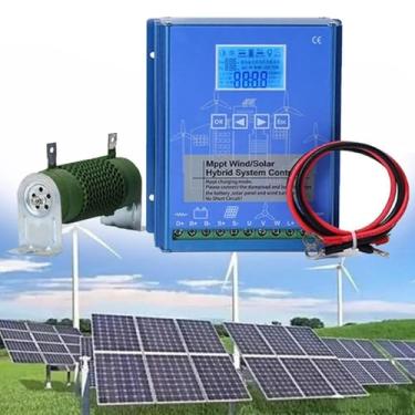 Imagem de 24v,HYZHANHONG 12000W Eficiente Sistema Solar Solar Híbrido MPPT Controlador de Carga com Carga de Despejo Solar Eólica 12V 24V 48V Auto Regulador para Gerador de Turbina Eólica
