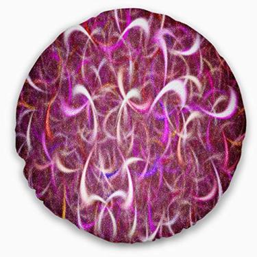 Imagem de Design de aquarela rosa estampa fractal abstrata sala de estar, sofá, almofada de alta qualidade + capa de almofada impressa em ambos os lados 50 cm