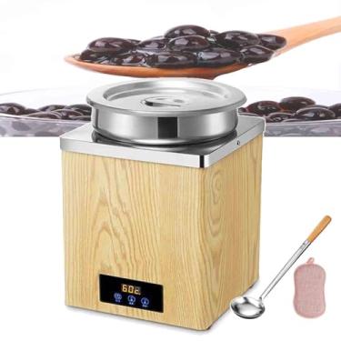 Imagem de CNAOHGHN Aquecedor Comercial De PéRolas De 300 W/600 W E Pote Isolante De Tapioca, MáQuina De Temperagem De Chocolate De 3 L/7 L, 30-100 °C, BotõEs De Toque Para Empresas De Bebidas E Bebidas