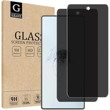 Imagem de GLBLAUCK [Pacote com 2] para ZTE Nubia Red Magic 10 Pro/10 Pro+ protetor de tela de privacidade, antiespião de dureza 9H, protetores de tela de vidro temperado compatíveis com capa para Red Magic 10