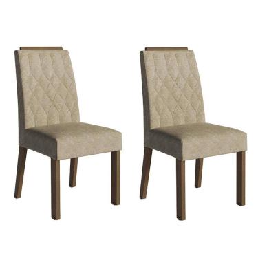 Imagem de Kit 2 Cadeiras de Jantar 4256 com Espaldar Rustic/Imperial Madesa