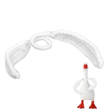 Imagem de Mesa Escritório Asas de Ganso, 7,5x2cm Tricotadas Pequenas Asas Brancas Acessórios Adoráveis para Ganso de Mesa Adequados para Tabela Gansos Decoração Acessório