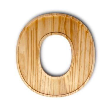 Imagem de Petisqueira Letra O Tábua Com Rebaixo Madeira Pinus Woodspot