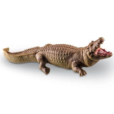 Imagem de Crocodilo Brinquedo Realista Em Vinil 26cm Cometa 150