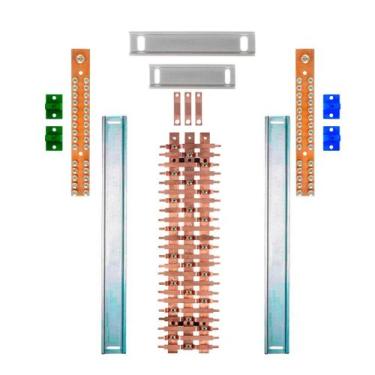 Imagem de Kit Barramento Trifásico 225A para 46 Circuitos - Zathura