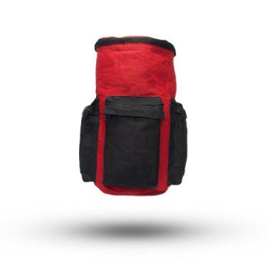 Imagem de Mochila Ferramental Vermelho e Preto 50Litros Lona Encerada - MB