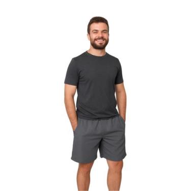 Imagem de Bermuda Tactel Masculina 3 Bolsos Plus Size - Repelique, Cinza, G5