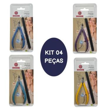 Imagem de Kit Até 04 Alicate De Cutícula Mundial Sandy + Lixa Cores Sortidas, KI