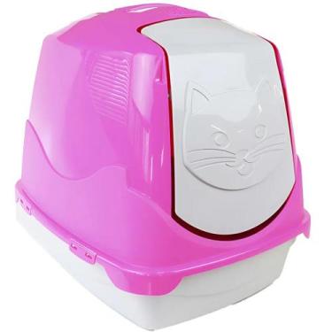 Imagem de Caixa de areia fechada para gato Banheiro com porta basculante Pet Inj