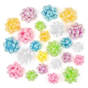 Imagem de Sortimento de laços de presente WRAPAHOLIC, 24 peças de cores claras d