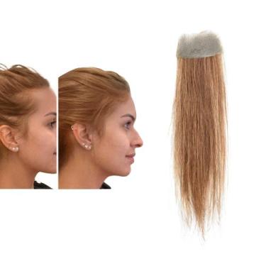Imagem de Peruca de substituição de cabelo Meiverah Scar Cabelo humano castanho 
