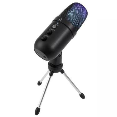 Imagem de Microfone gamer de mesa rise mode elite 01, rgb, p3 e usb-c, preto - r
