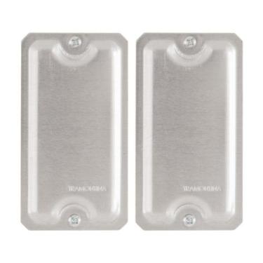 Imagem de 2 Placas Alumínio Polido P/ Condulete 3/4 Cega Tramontina