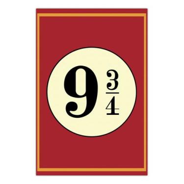 Imagem de Quadro A4 em MDF Plataforma 9 3/4 - Placa - Pomps Geek