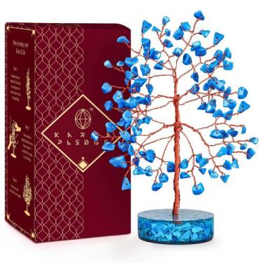 Imagem de Árbol de Cristal KARMAPLEDGE Chakra Turquesa Sanador 15 cm