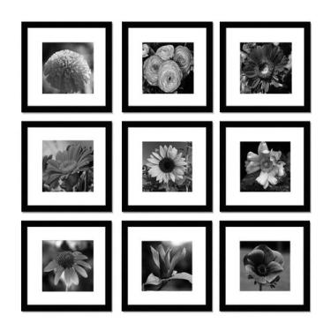 Imagem de Conjunto de molduras Pojah Black 9 Square Photo 30x30cm