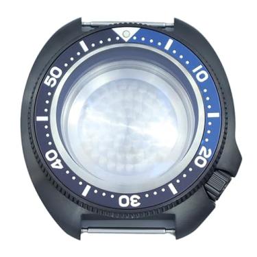 Imagem de FEIYASHI Caixa de relógio preta de aço inoxidável de luxo de 44 mm, vidro de safira, à prova d'água, 100 m, para NH35 NH36/34, peça de relógio de movimento, Anel Chapter preto escuro 7, For NH35 36 38