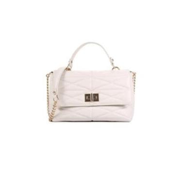 Imagem de Bolsa Ombro Loucos E Santos Matelassê Couro Off White-Feminino