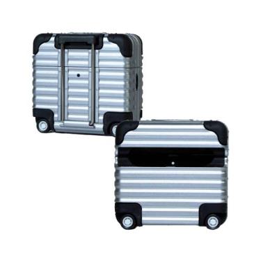 Imagem de Capa Protetora Compatível com AirPods 4, Formato Mala de Viagem Cinza 