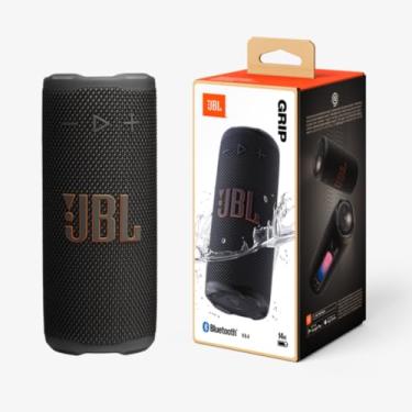 Imagem de JBL, Caixa de Som, Grip, Bluetooth, Portátil, À Prova D'água e Poeira, Bateria de até 46h, Auracast, Som JBL Pro, AI Sound Boost, 16W RMS - Azul