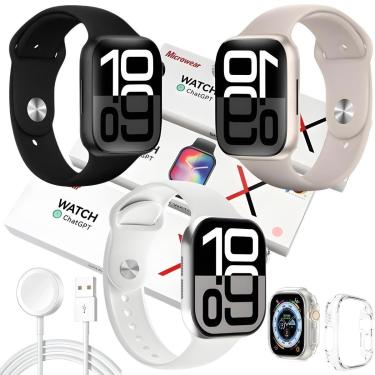 Imagem de Relogio Smartwatch W10 Microwear Chatgpt Gps Lançamento 2025 Unissex Bluetooth Android iOS C/NF-Unissex
