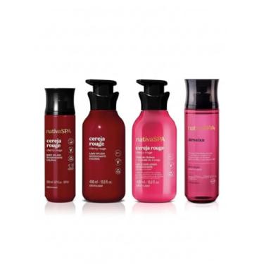 Imagem de Kit Nativa Spa Hidratante (400ml) e Body Splash (200ml): Cereja Rouge e Ameixa (4 produtos)
