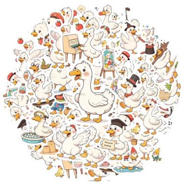 Imagem de 50 peças adesivos engraçados de pato animal ganso para laptop motocicleta bagagem telefone mala geladeira telefone bagagem laptop guitarra carro brinquedos